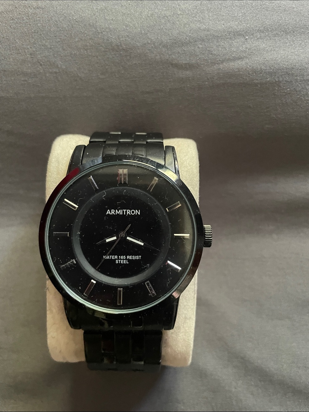Armitron Black and Silver Men’s Stainless Steel Watch